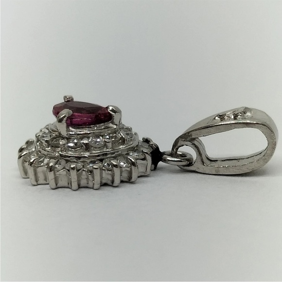 Jewelry Pendant Head   Ruby 0.18ct Platinum - Picture 7 of 11